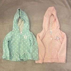 $7 for 2 Carter’s hoodies 18 M GIRL